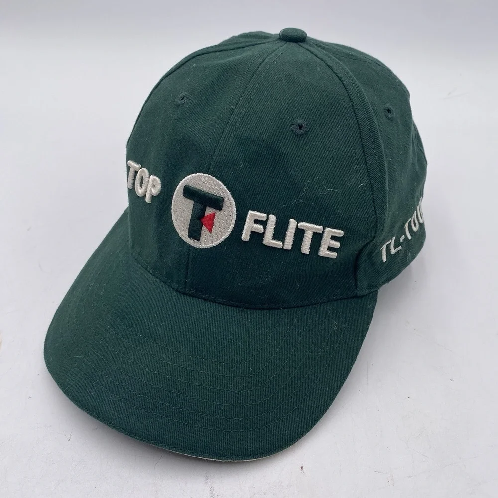 Top Flight Golf TourHat Green Strapback Adjustable Cleaned VGC